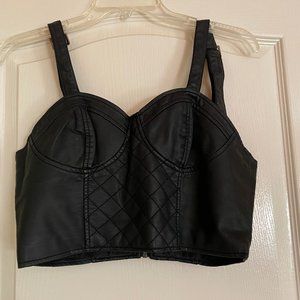 Dirty Ballerina Faux Leather Corset